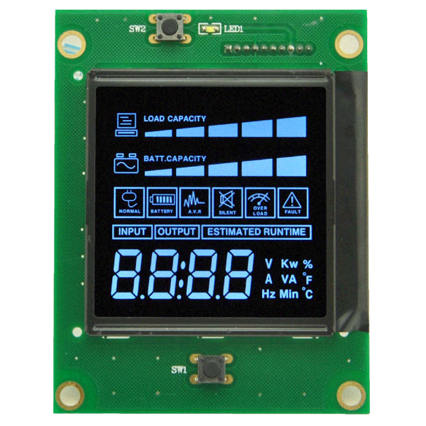 Segment code VA black mode LCD module